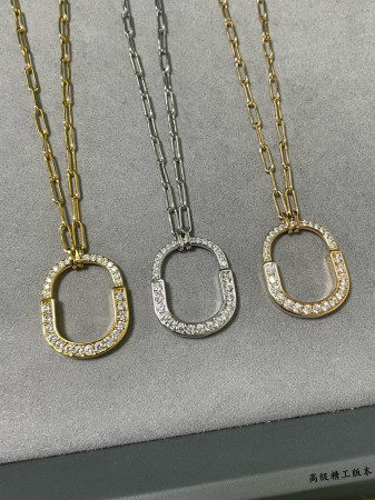 T*f*ny & Co. Full diamond Lock Necklace