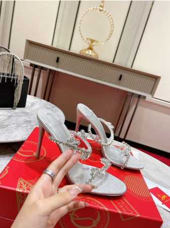 UA Ch**an Louboutin Just Queen 100 Heel Height crystal-embellished