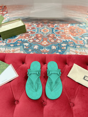 UA G*u*i WOMEN'S THONG SANDAL WITH HORSEBIT Green