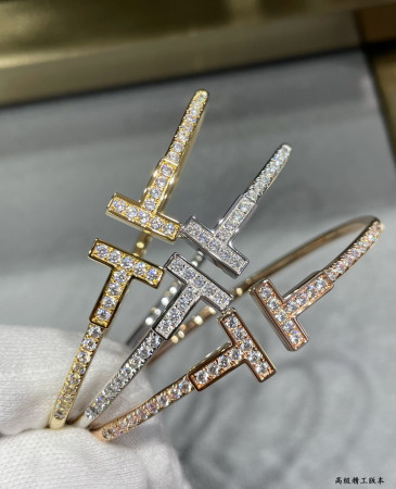 T*f*ny & Co. Double T Diamond Half Bracelet