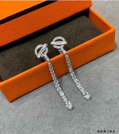 Hermès OT Fully Diamond-Encrusted Earrings