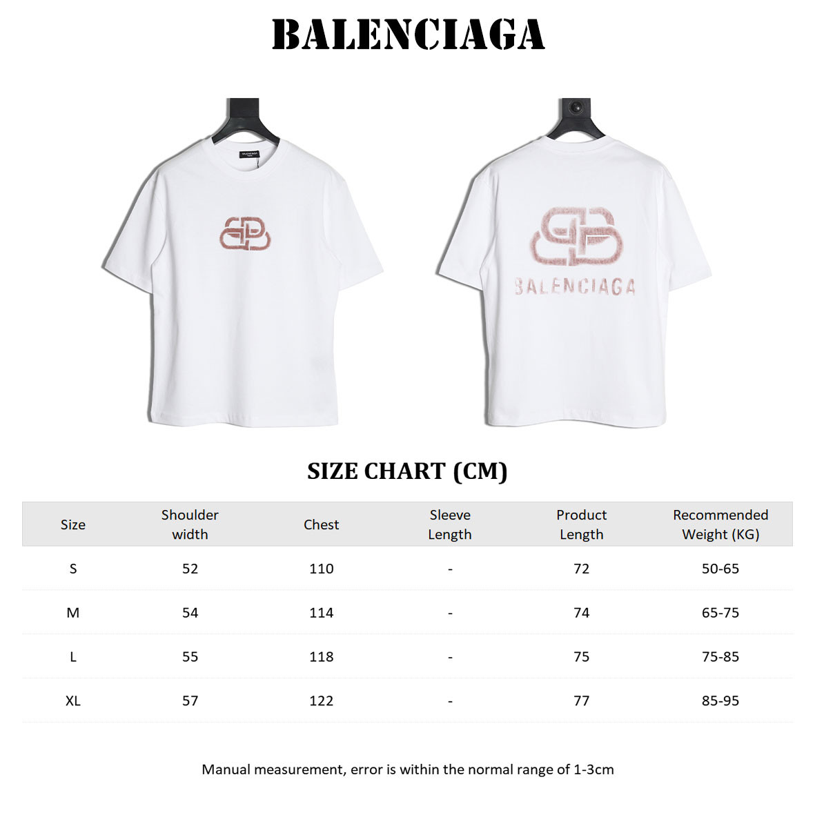 Ba*len*cia*ga Short-sleeved T-shirt