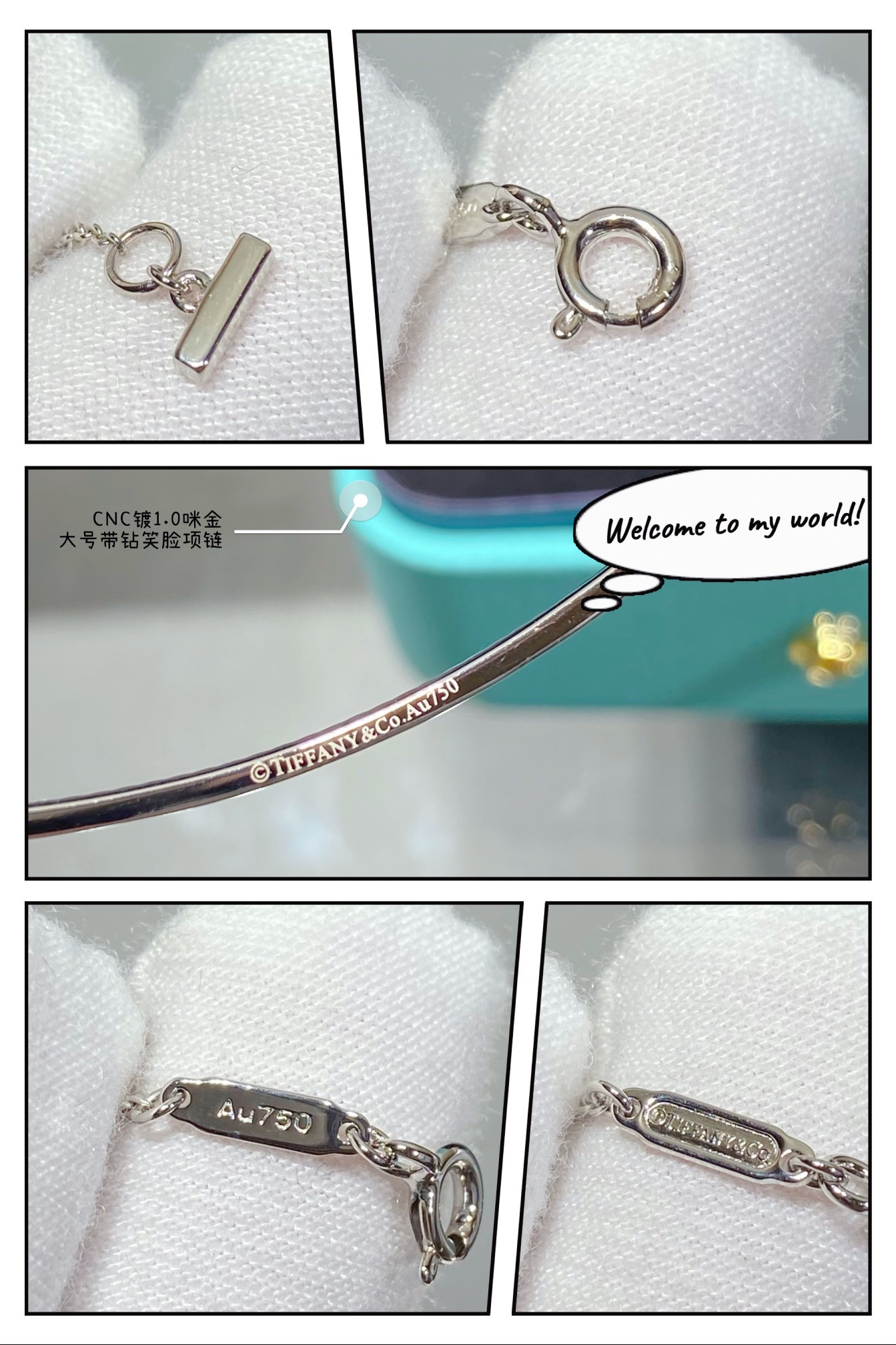 T*f*ny & Co. Large Smile With diamond Necklace