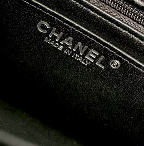 Ch*el Mini Flap Bag Black 12x20x6cm