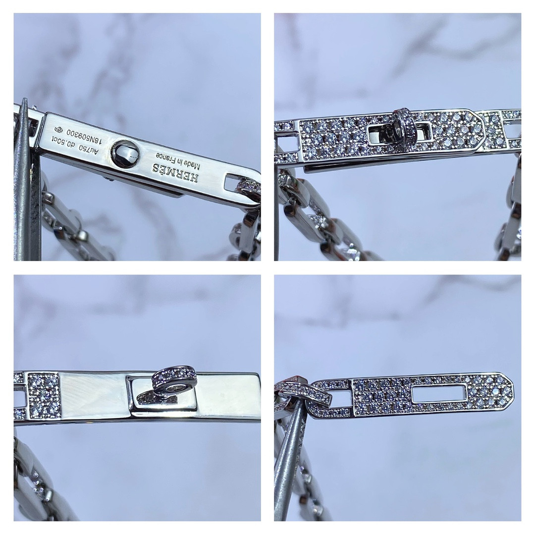 Hermès Fully Diamond-Encrusted Kelly Bracelet