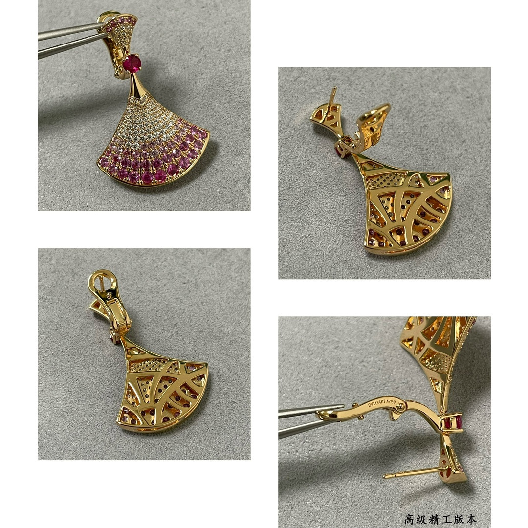 B*l*ai Gradient fan-shaped skirt Earrings