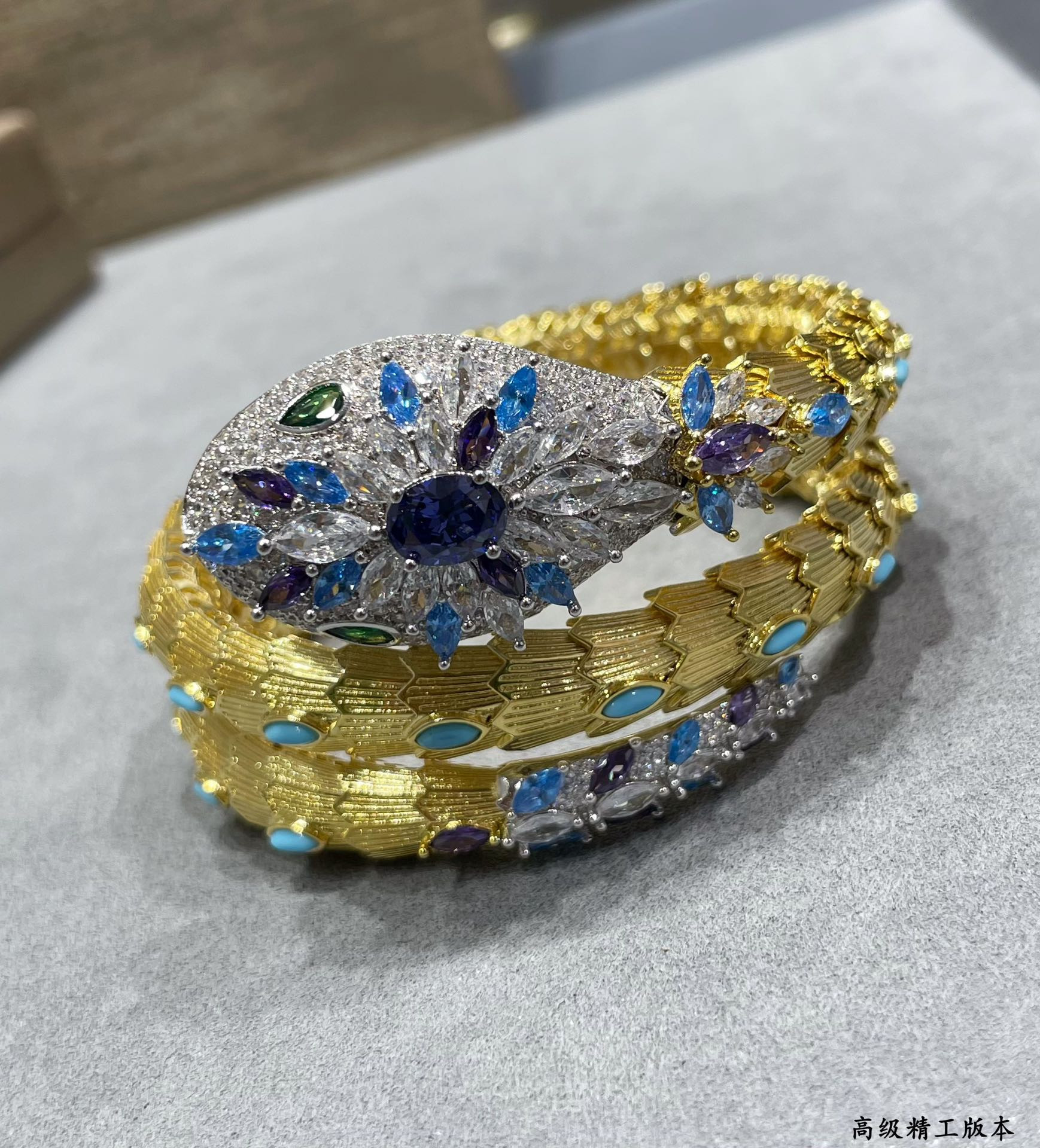 B*l*ai Blue Diamond Princess Snake Bracelet