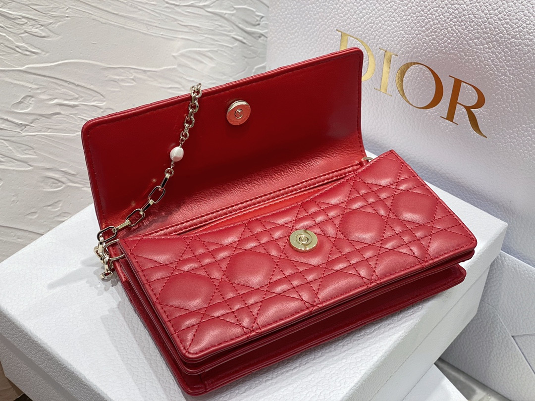 MISS D*0r MINI BAG Crimson Red S0980ONMJ-M57R 21 x 11.5 x 4.5 cm