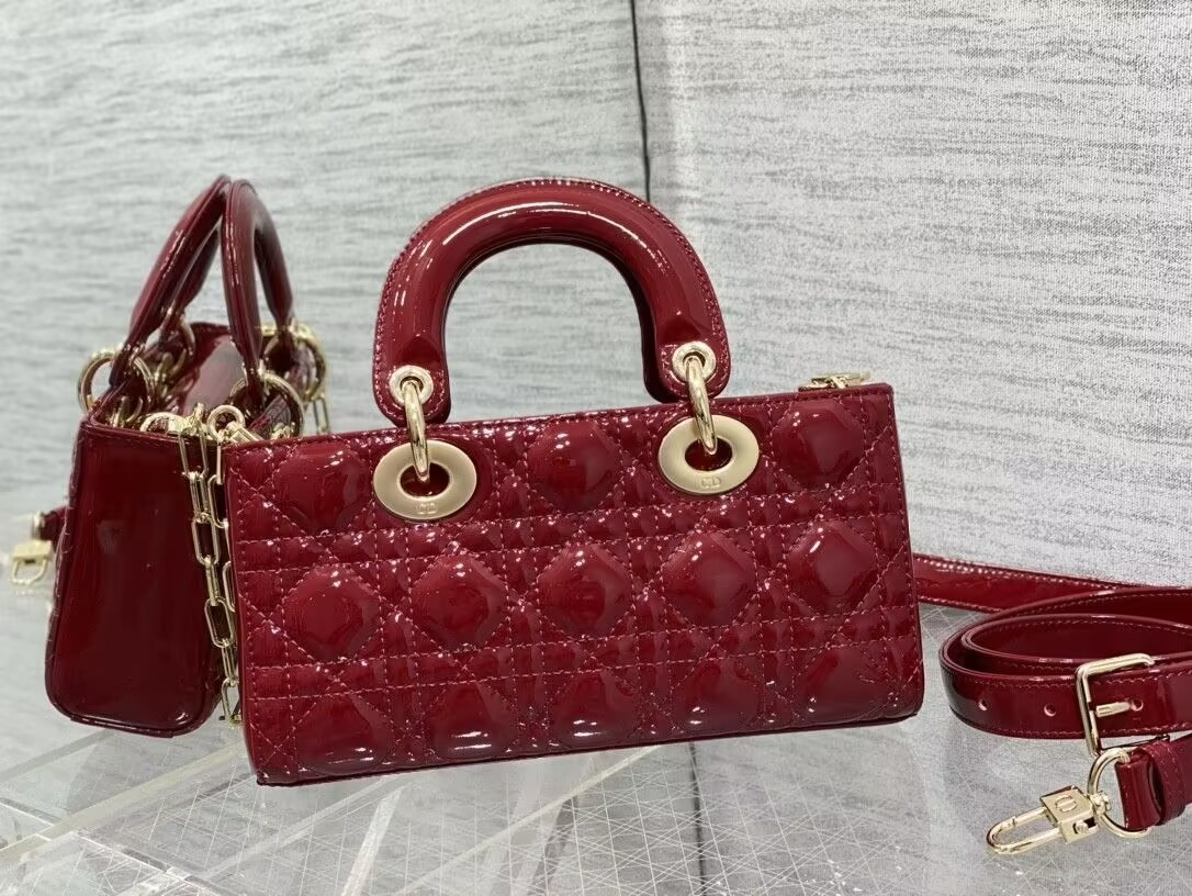 D*0r SMALL LADY D-JOY BAG RED 22x6x12cm