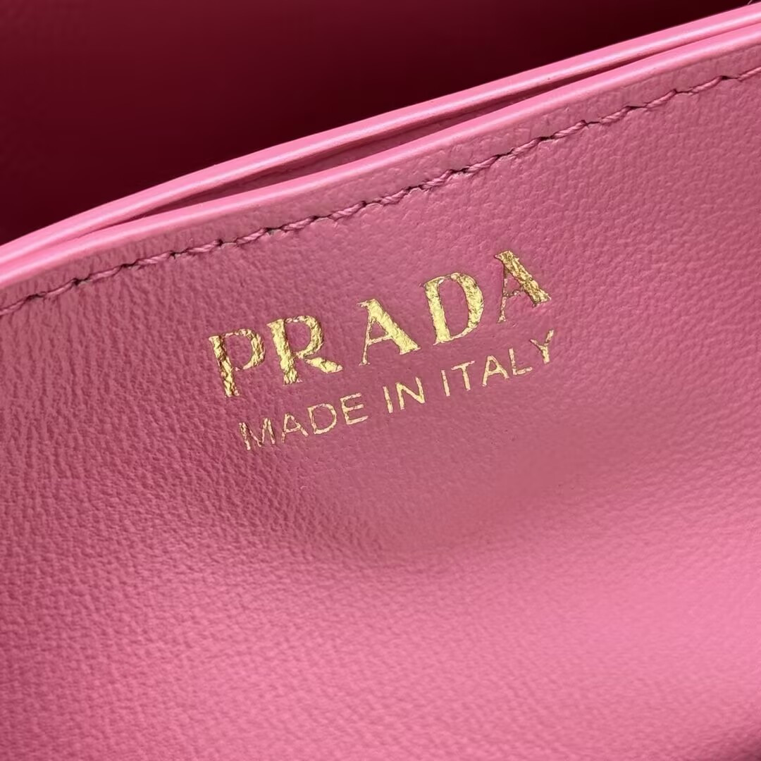 Pra*a Slouchy Lambskin Leather Shoulder Bag 25x18.5x11.5cm