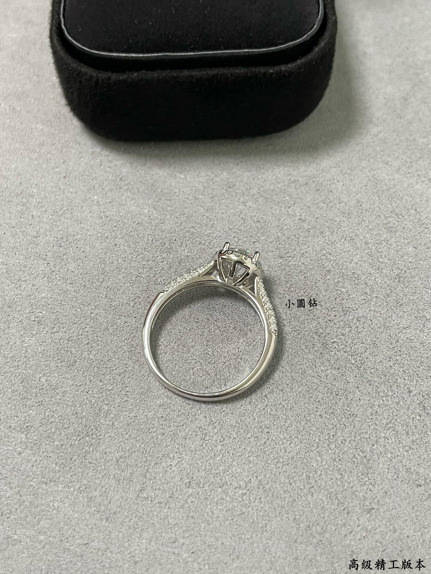 T*f*ny & Co. Petite Solitaire Round Diamond Ring Ag925