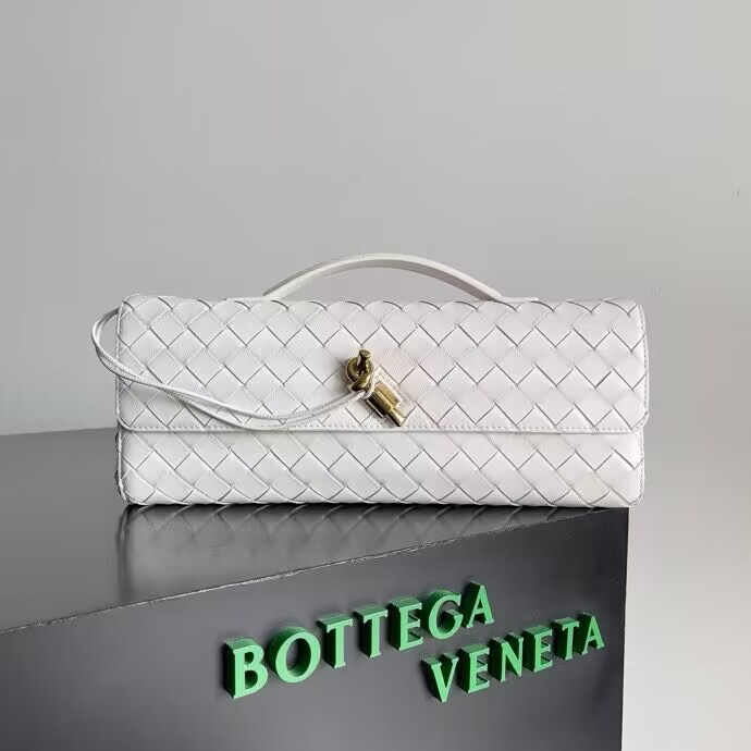 Bo*te*ga Ve*ne*ta Long Clutch Andiamo With Handle Fondant 31x13x3cm
