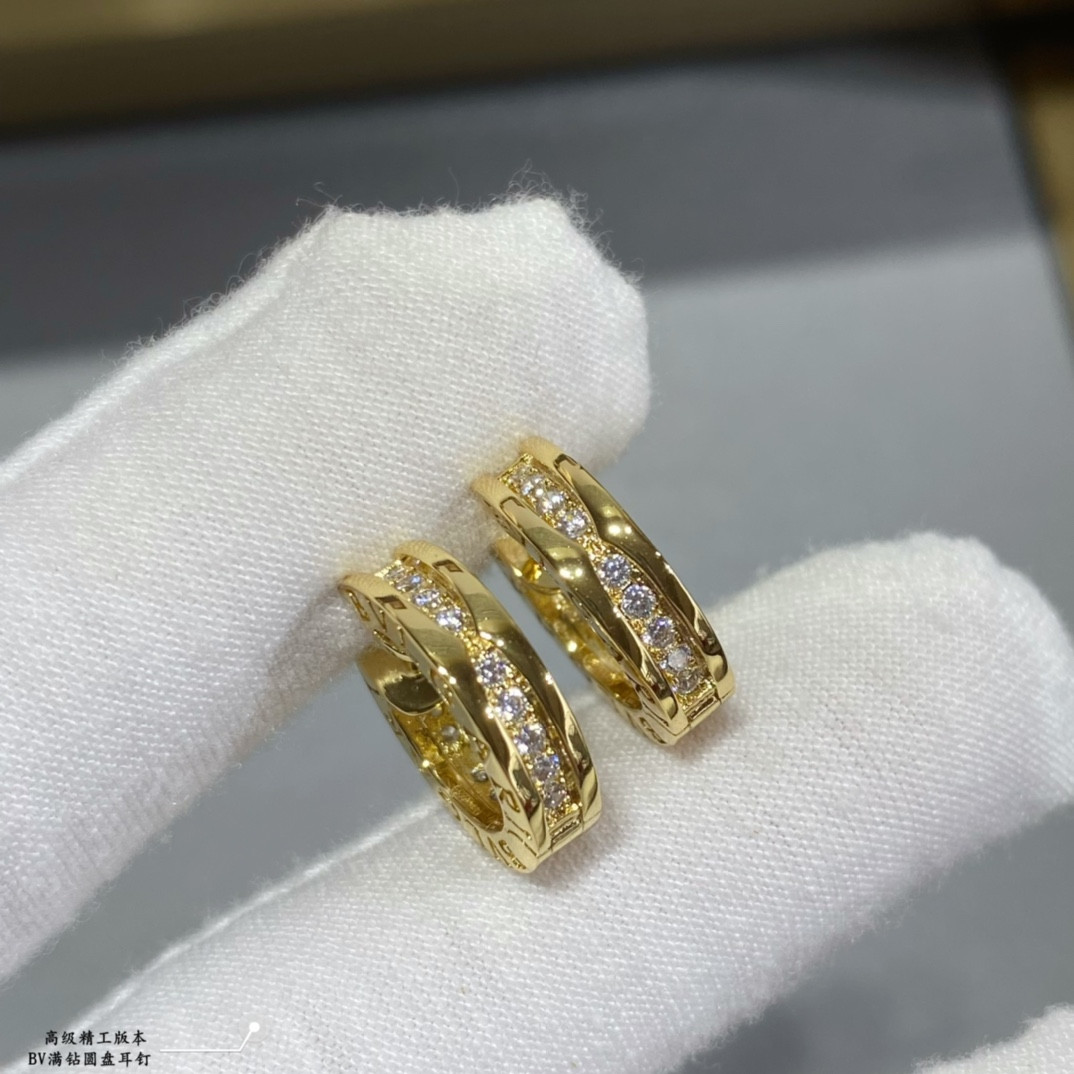 B*l*ai Disc full of diamonds Earrings