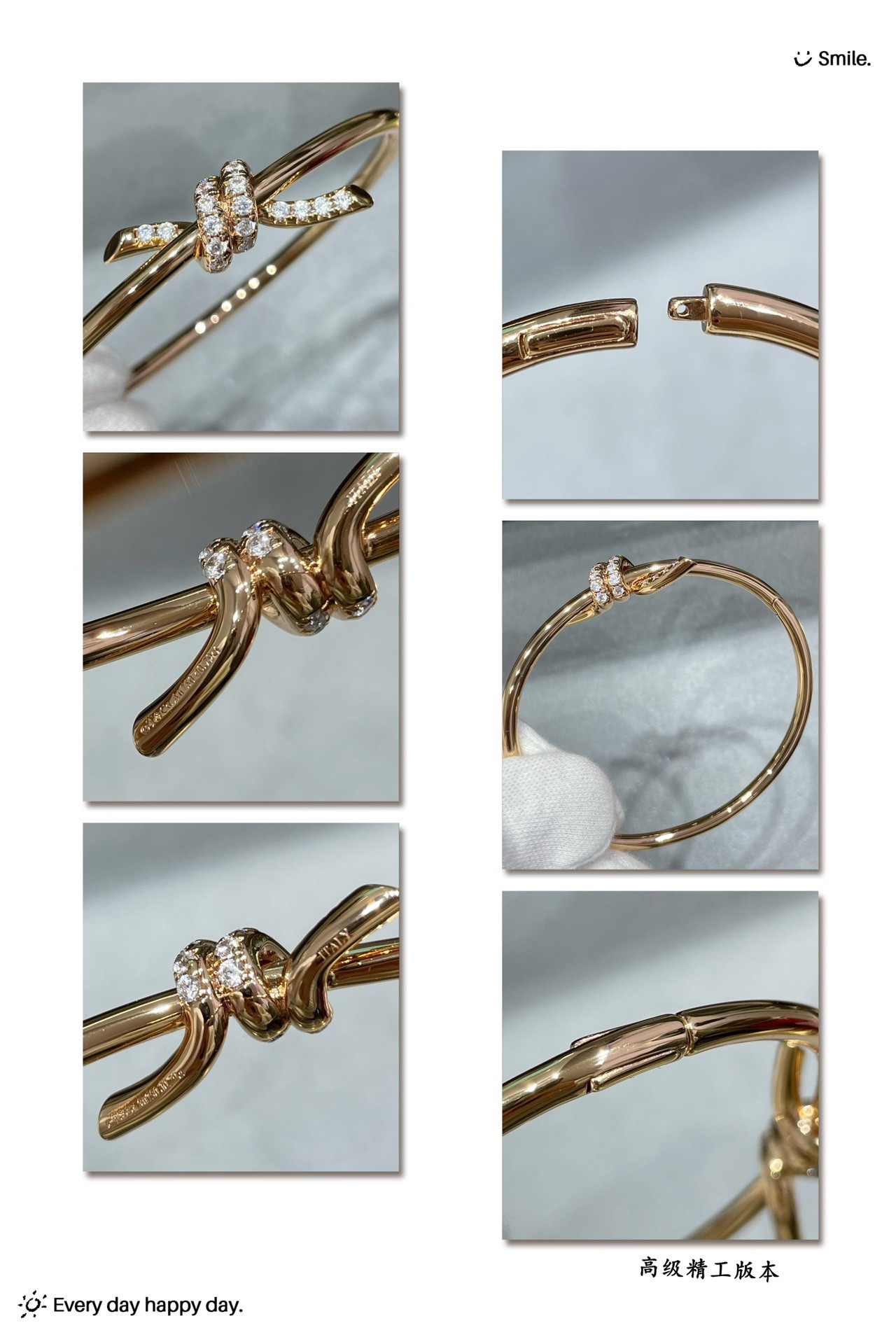 T*f*ny & Co. Knot Diamond Half Circle Bracelet