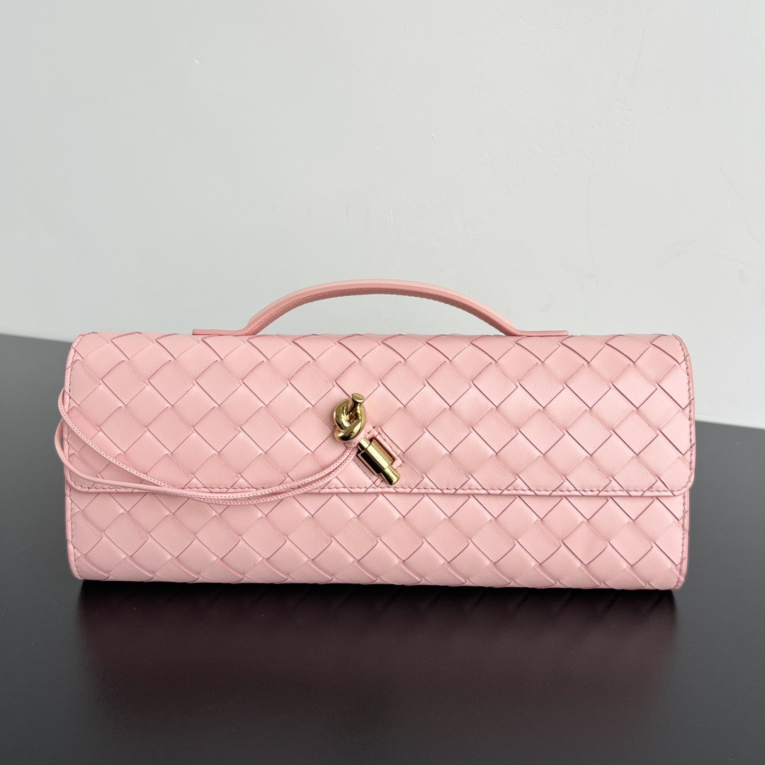 Bo*te*ga Ve*ne*ta Long Clutch Andiamo With Handle Fondant 31x13x3cm