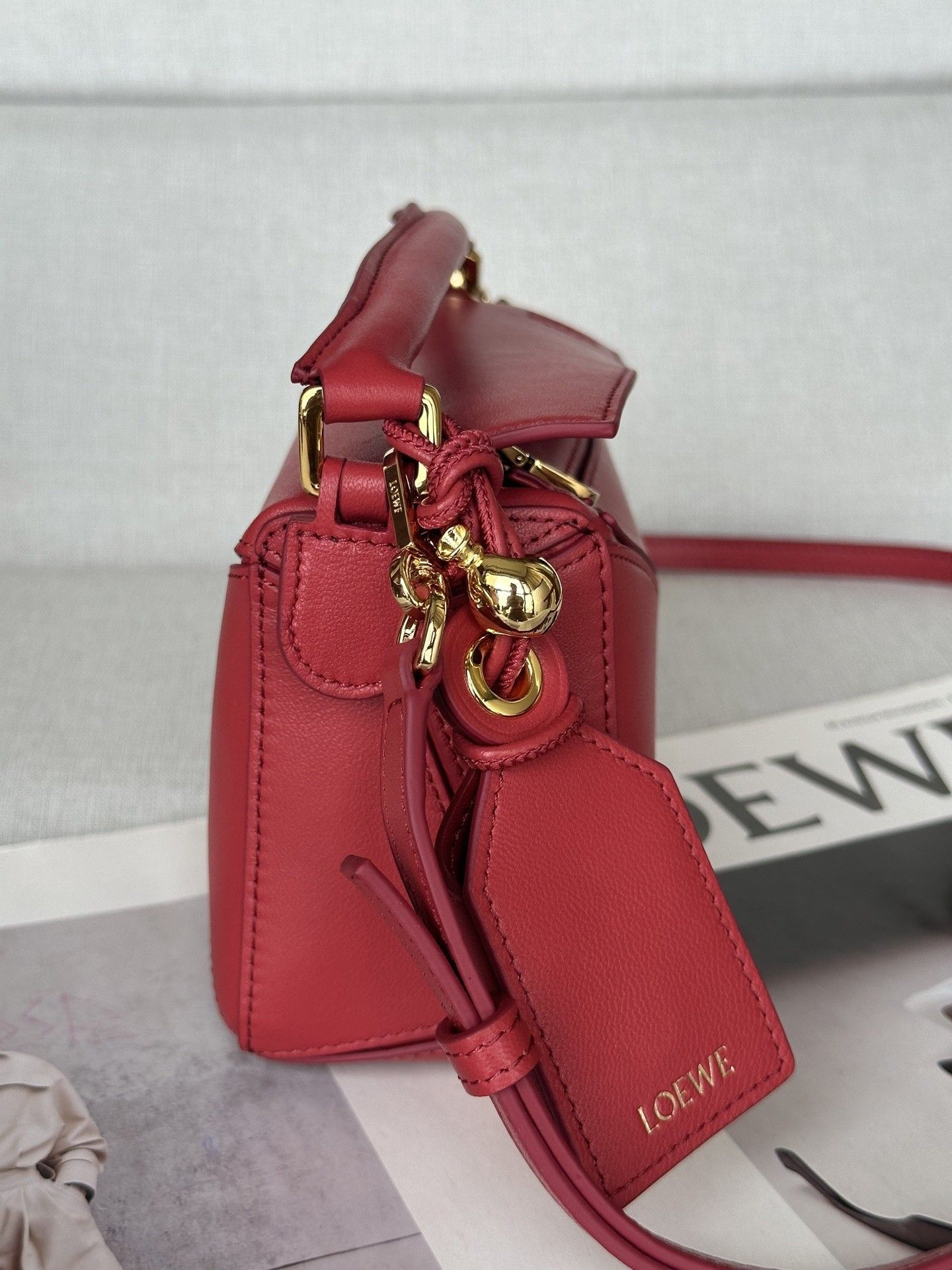 L0ew* Mini Featherlight Puzzle Bag Nappa Lambskin 18x12.5x8cm