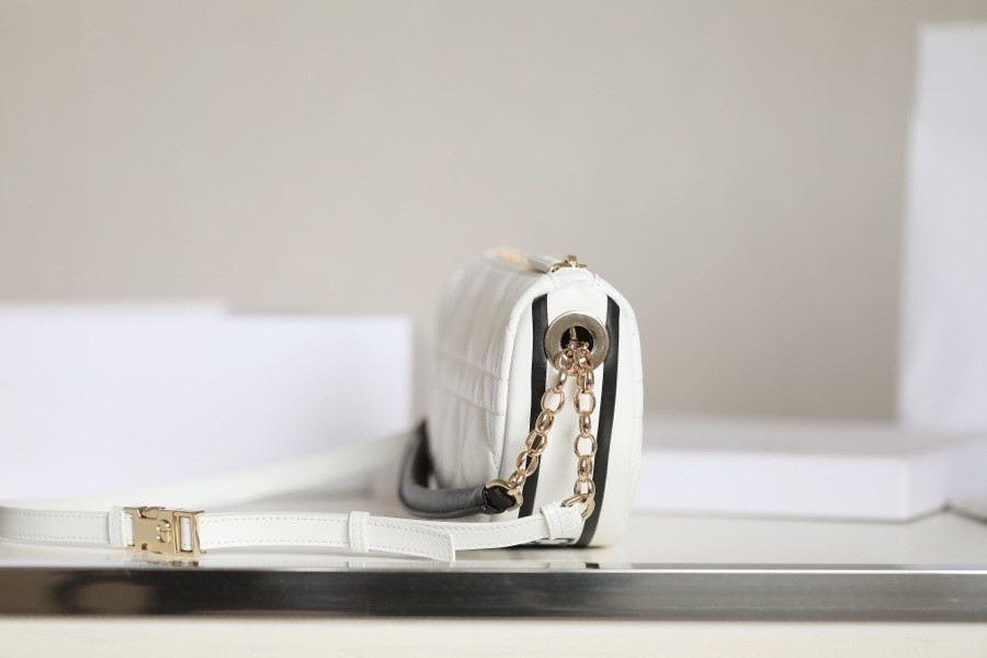 Lambskin Cannage Small D*0r Vibe Hobo Bag White