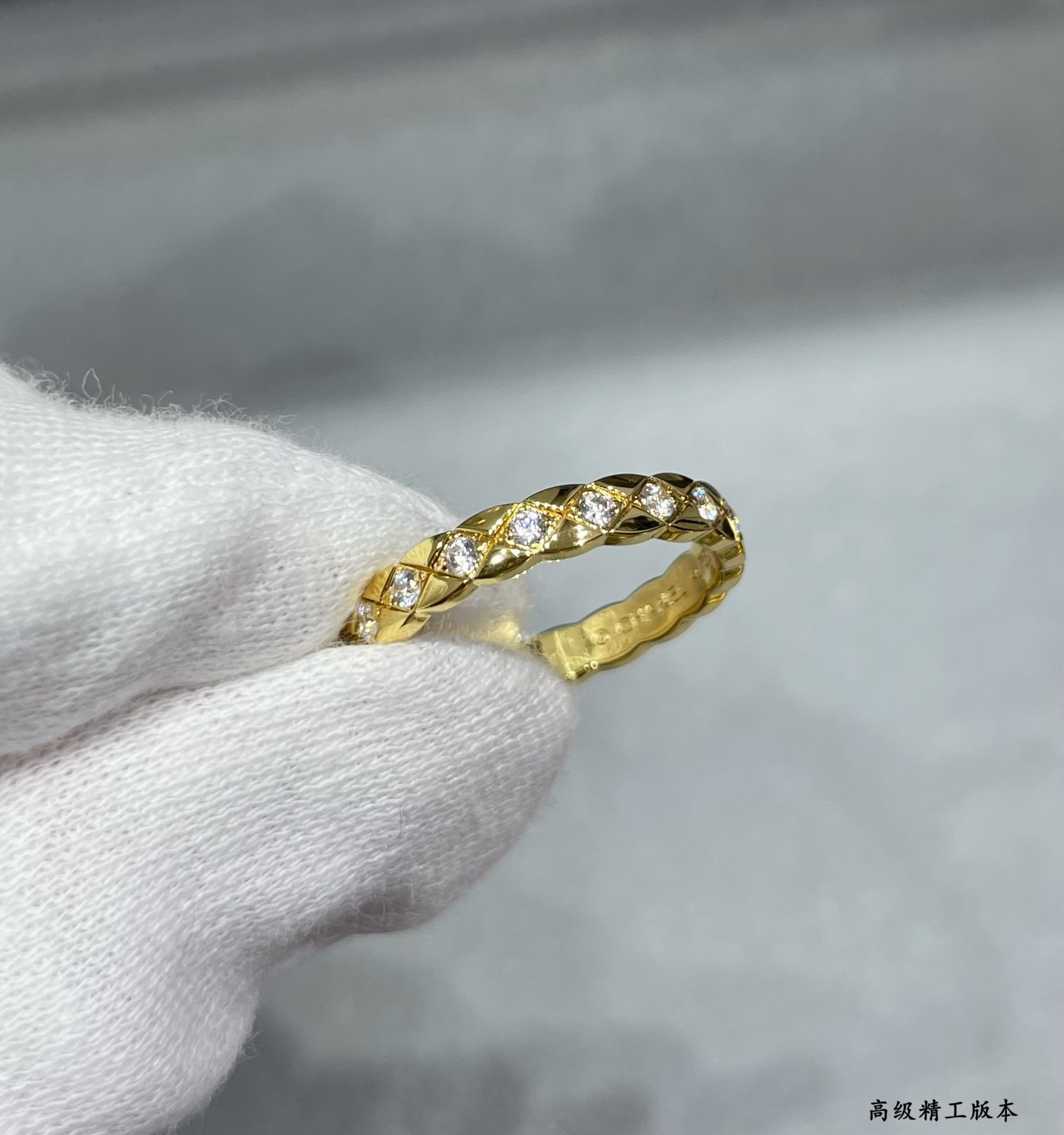 Ch*el Narrow diamond with diamond Ring