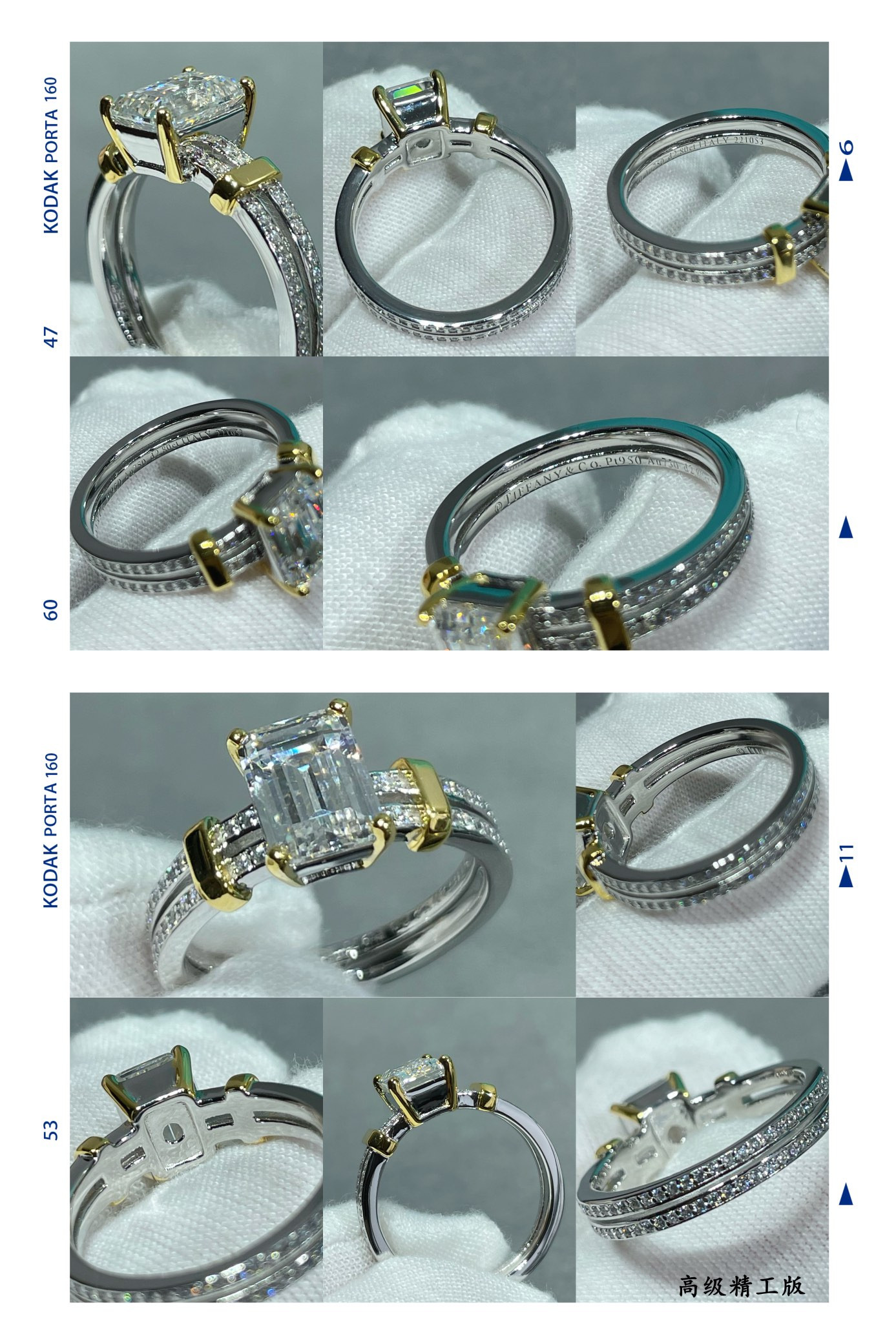 T*f*ny & Co. Mixed-Metal White Diamond Ring Ag925