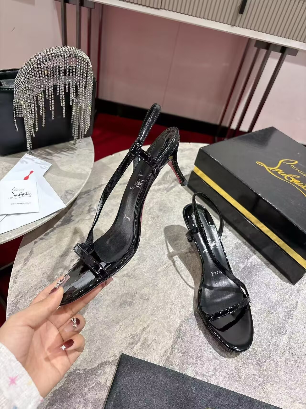 UA Ch**an Louboutin Rosalie Sandals