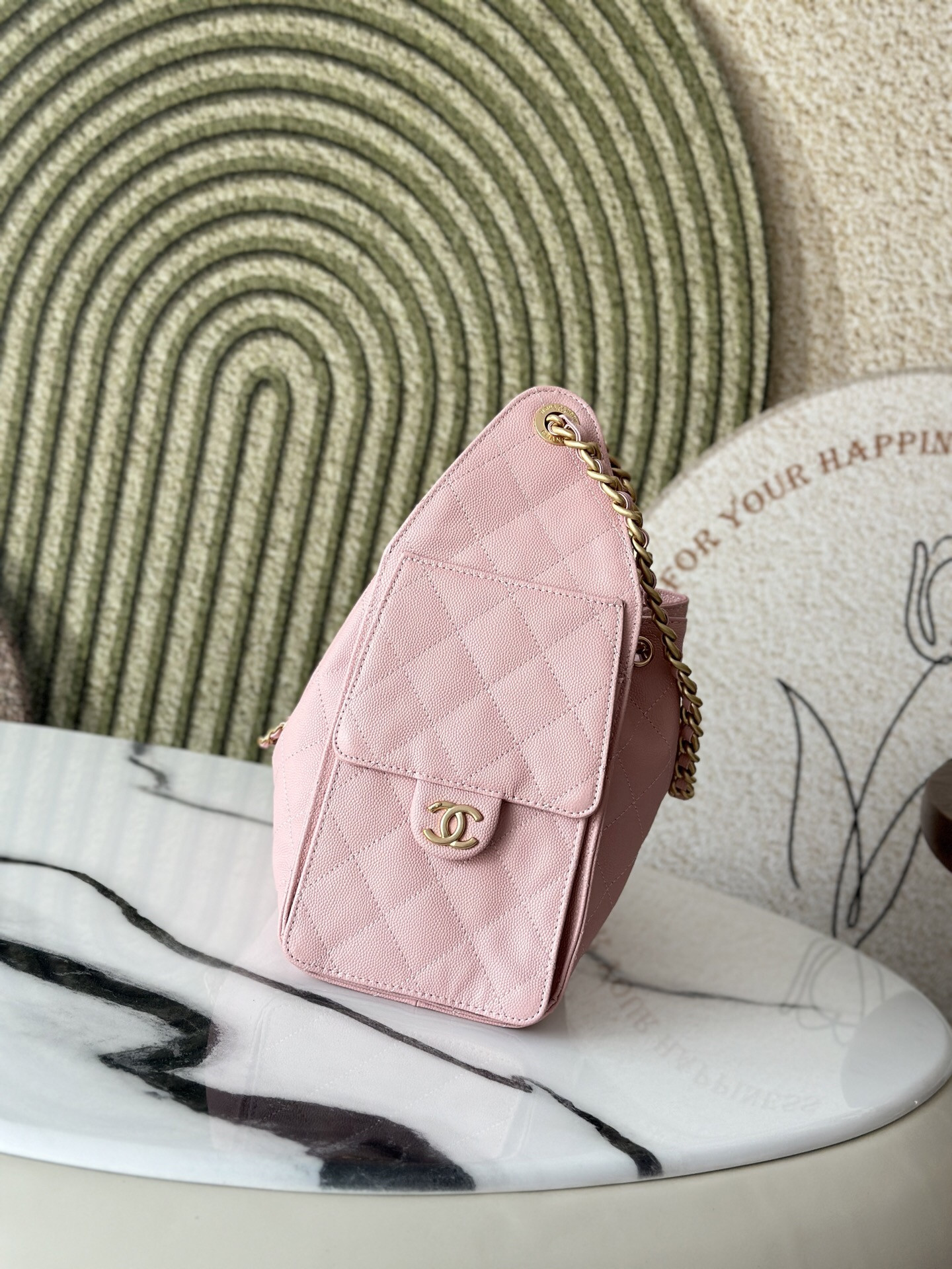 Ch*el 25 small Bucket Hobo handbag AS5293 30x26x14cm