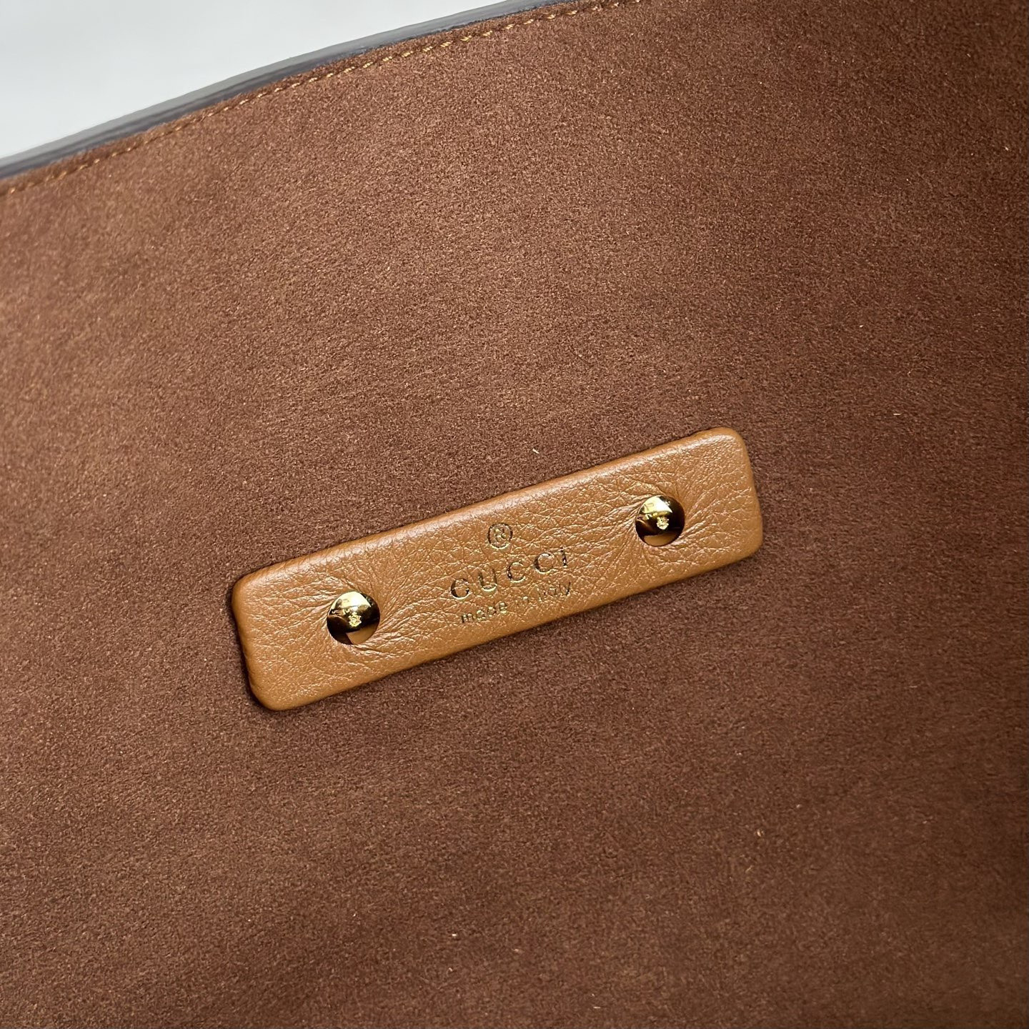 G*u*i Softbit Maxi Shoulder Bag Brown Leather 46x26x16cm