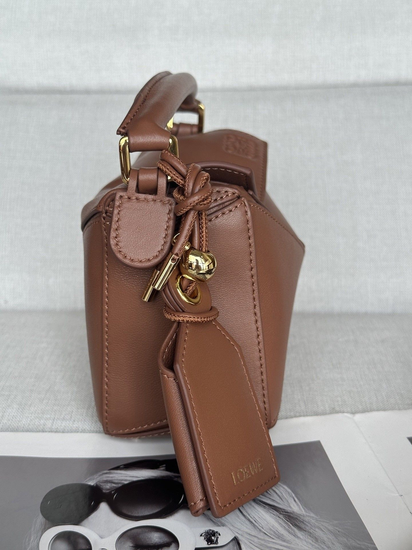 L0ew* Mini Featherlight Puzzle Bag Nappa Lambskin 18x12.5x8cm