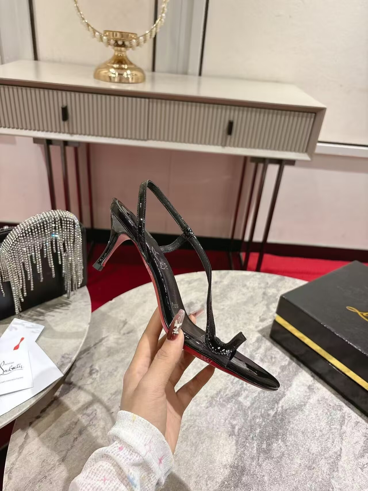 UA Ch**an Louboutin Rosalie Sandals