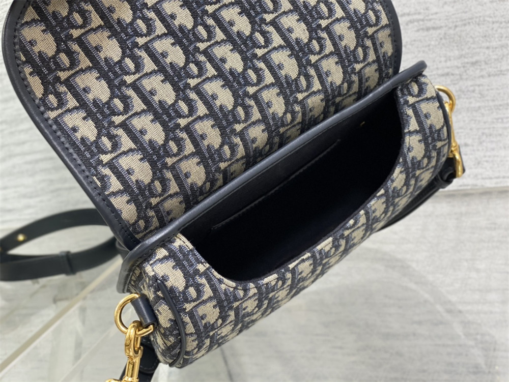 MEDIUM D*0r BOBBY BAG Blue D*0r Oblique Jacquard