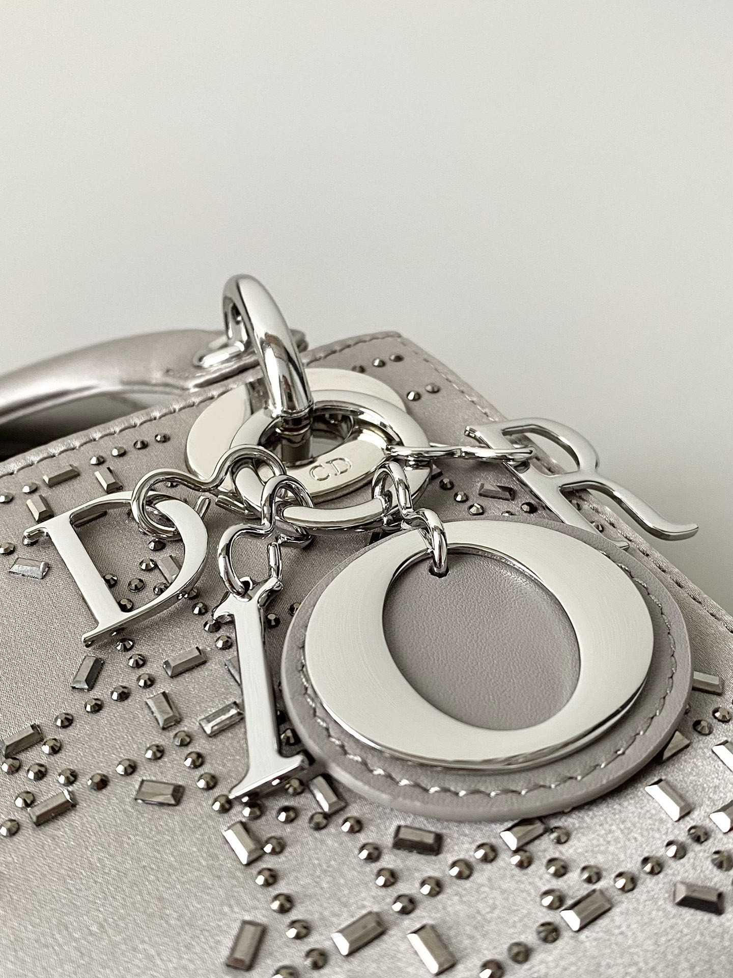 MINI LADY D*0r BAG GRAY 6.5 X 6 X 3 INCHES