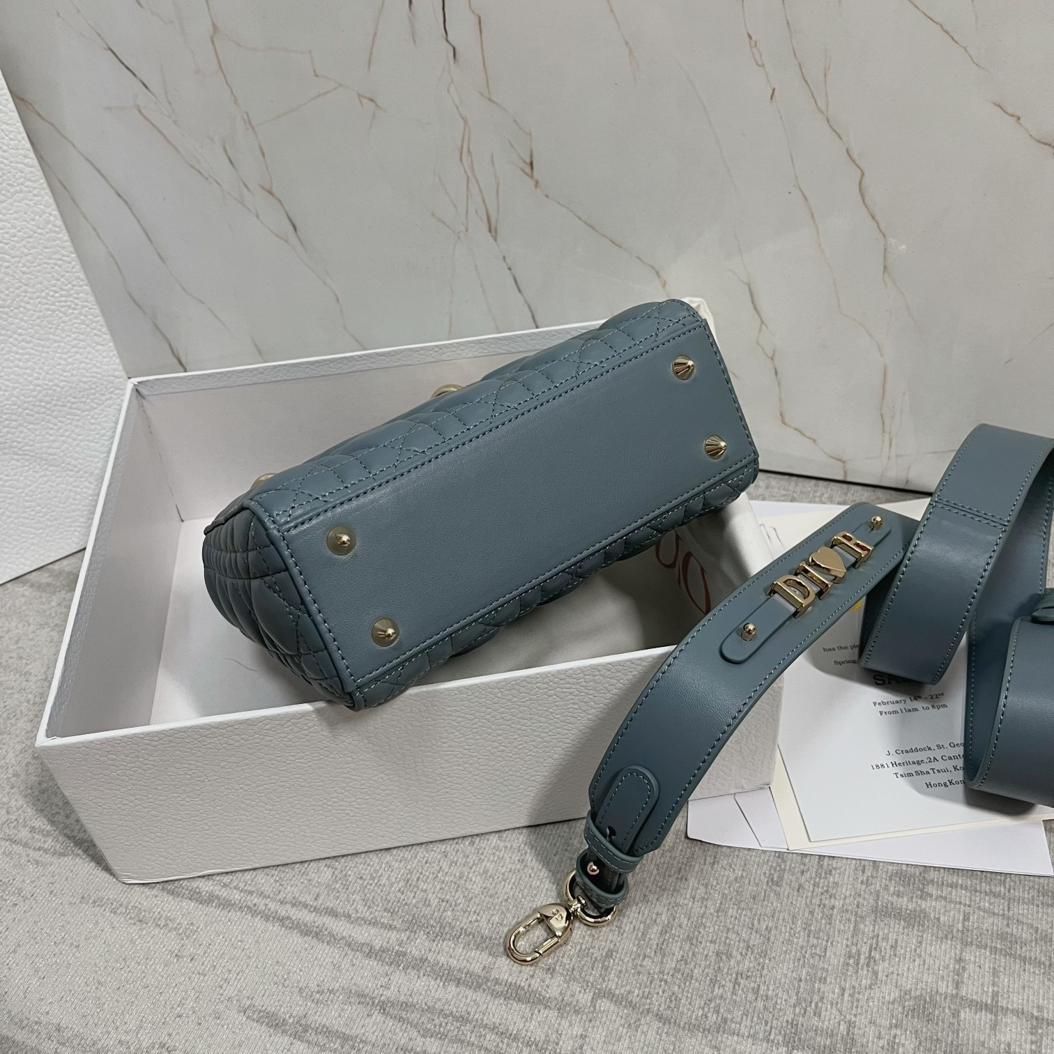 Small Lady D*0r My ABCD*0r Bag  Cloud Blue 8 x 6.5 x 3 inches