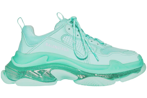 Balenciga Triple S Clear Sole Green