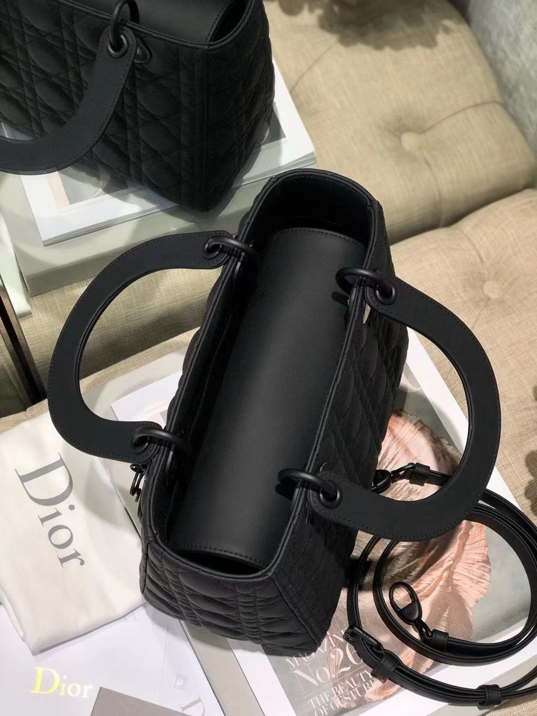 Medium Lady D*0r Bag 9.5 x 8 x 4.5 inches