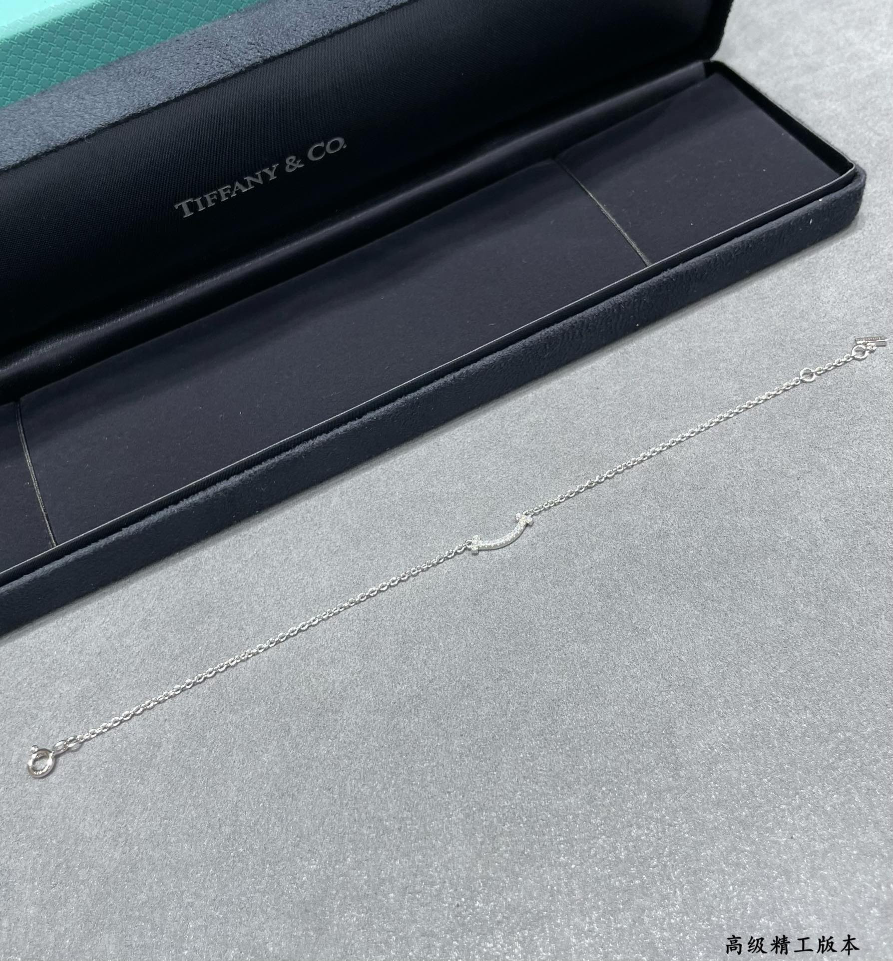 T*f*ny & Co. Mini Smile Diamond Pendant Bracelet