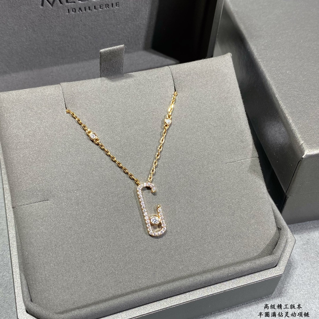 Messika Semi-Hoop Full Diamond Moving Necklace