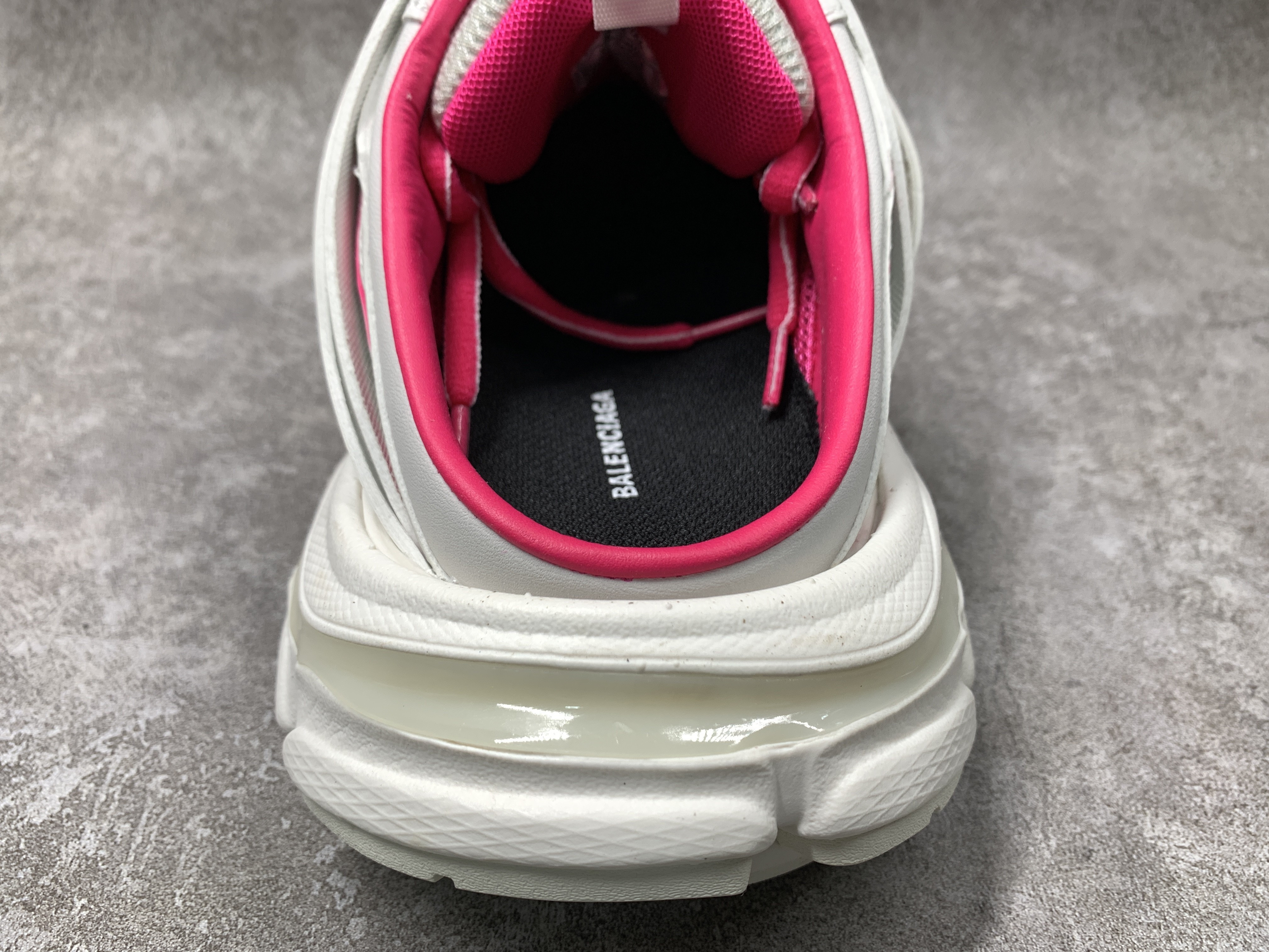 Balenciga Track Mule White Pink