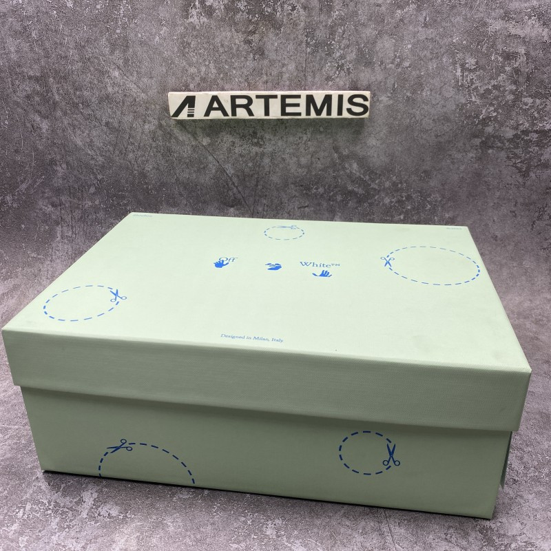 OFF-WHITE Out Of Office OOO 30 MM Low Tops White Light Blue