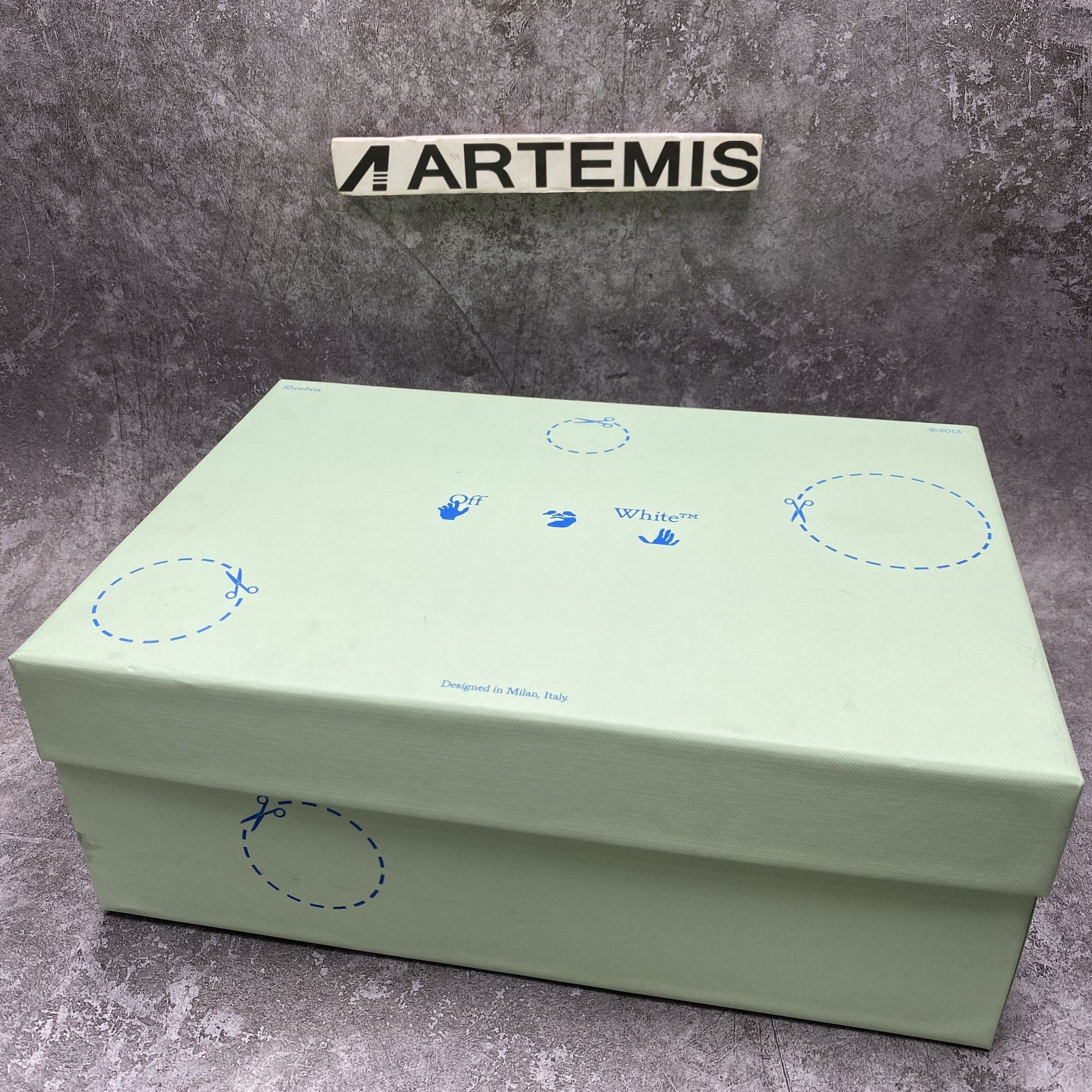 Off-White Out Of Office Leather Sneaker Dark Blue White