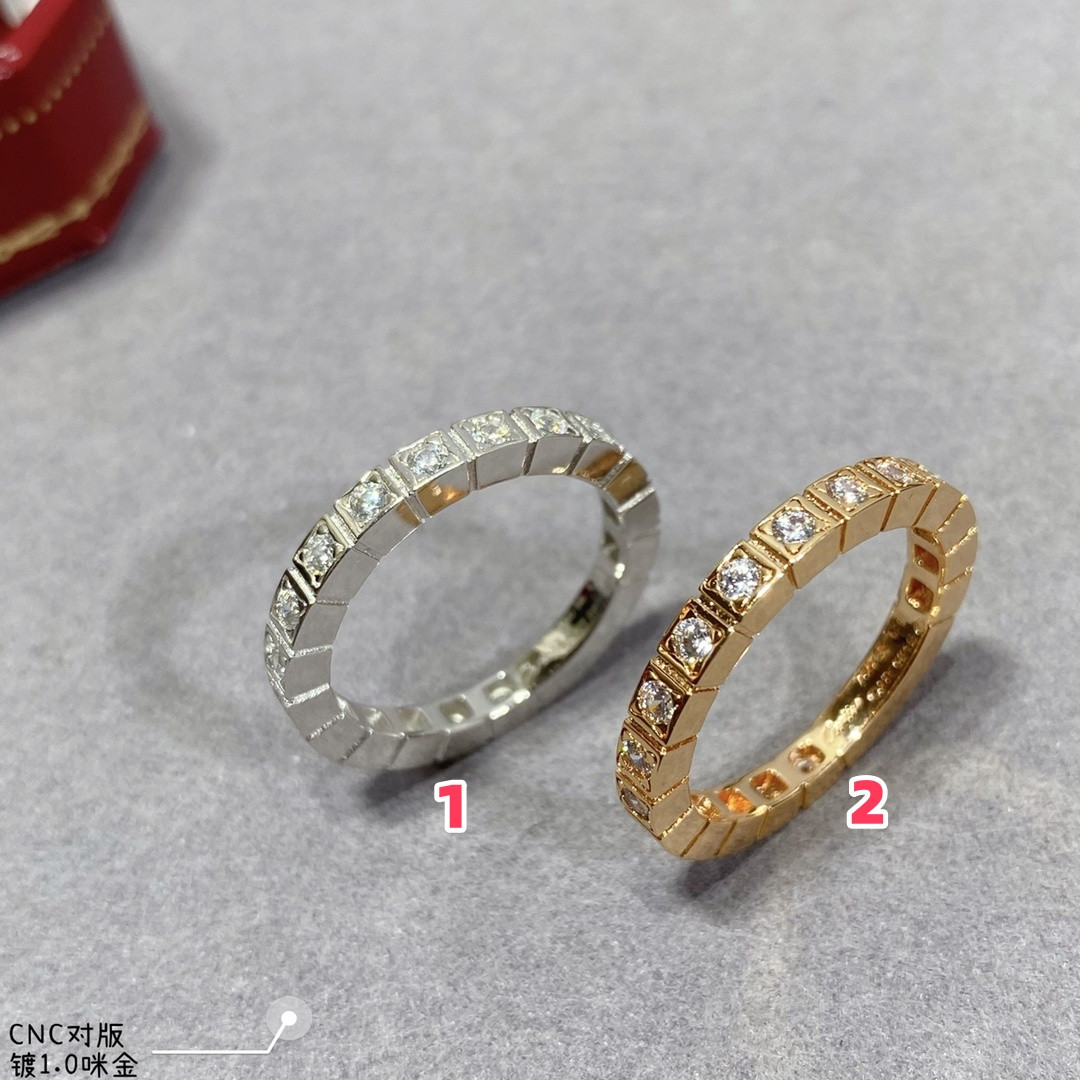 Ca*t*er Alternating diamond-set Ring