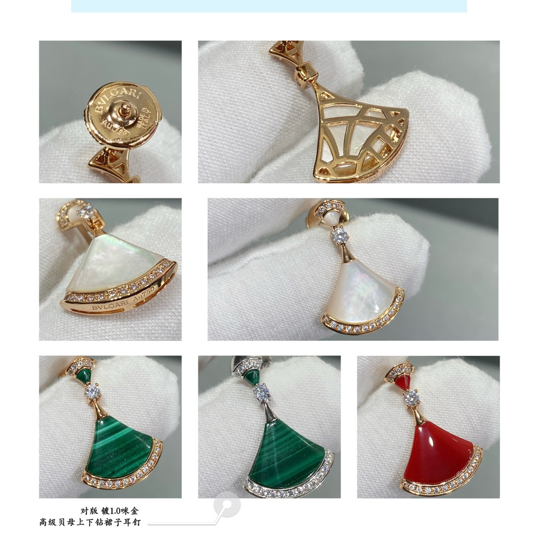 B*l*ai Scalloped skirt with diamonds Earrings