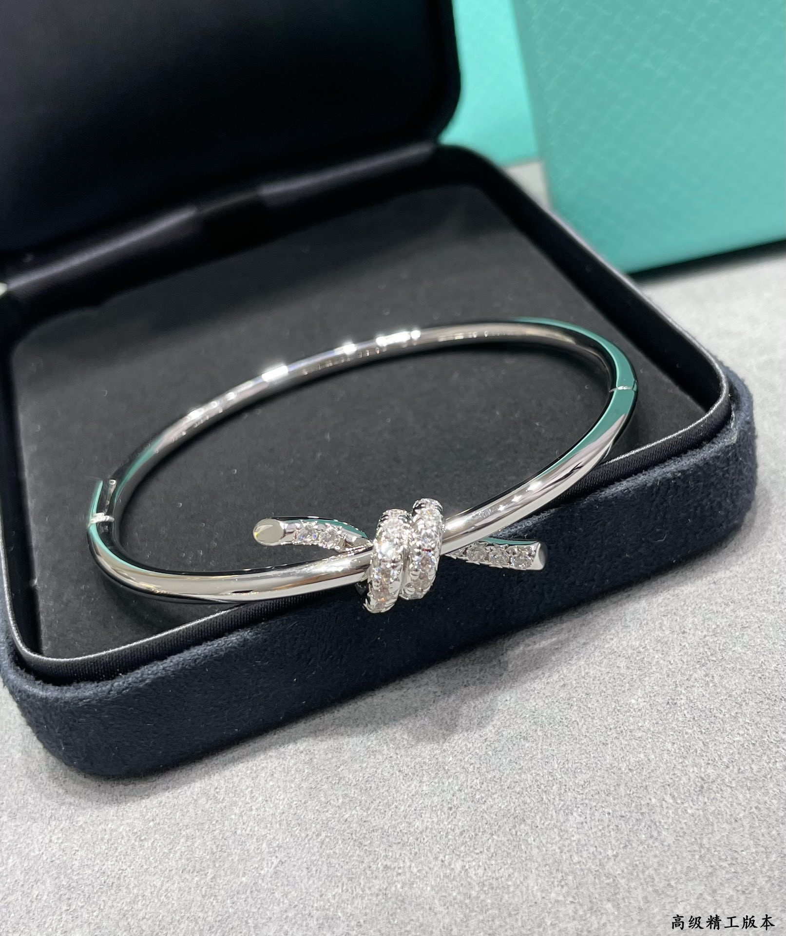 T*f*ny & Co. Knot Diamond Half Circle Bracelet