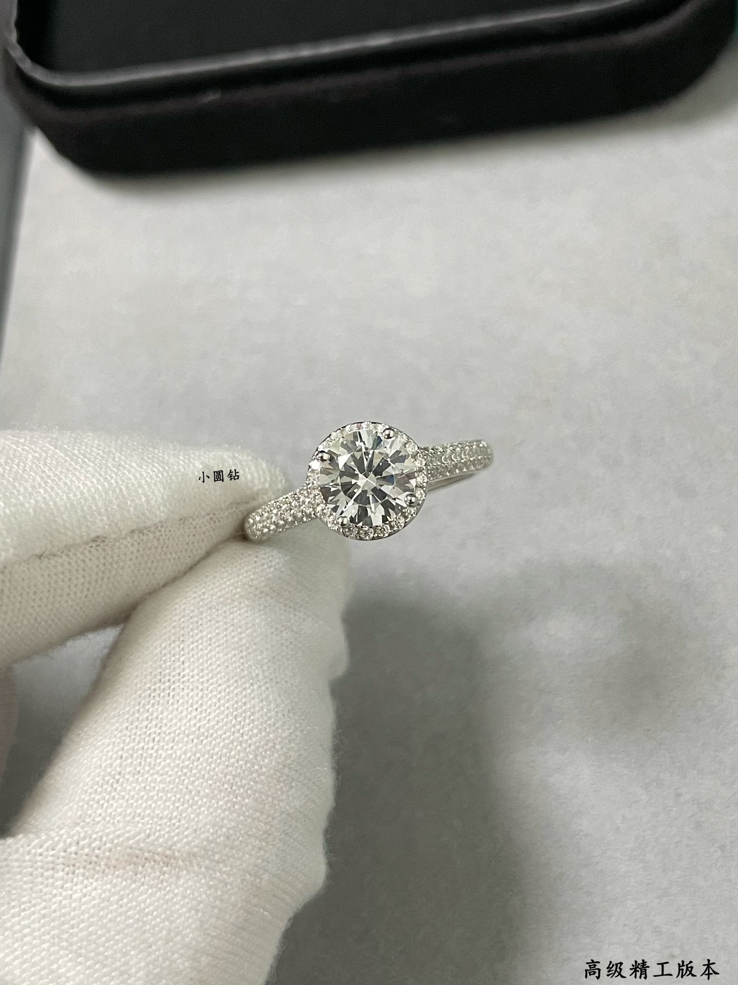 T*f*ny & Co. Petite Solitaire Round Diamond Ring Ag925