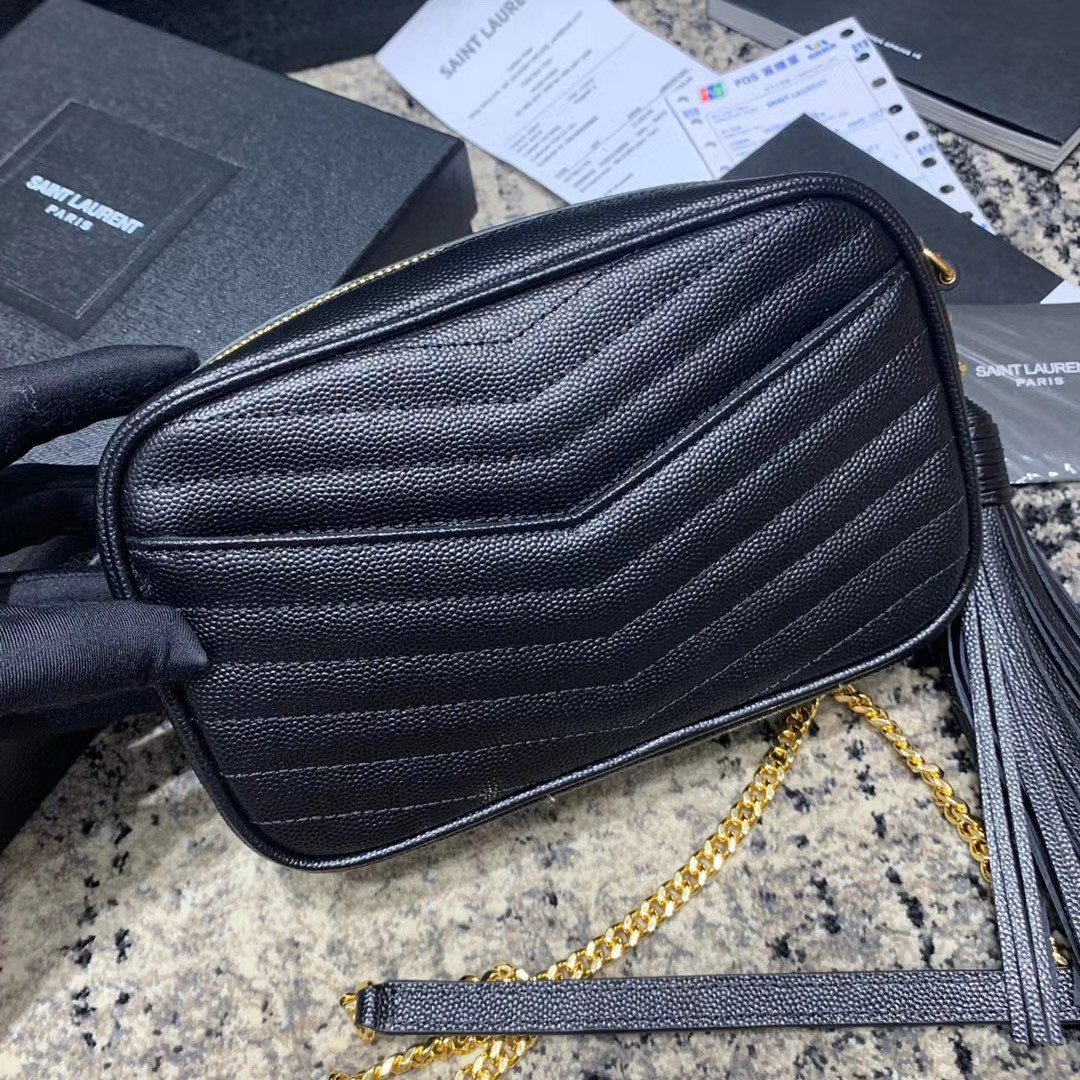 Y*L LOU MINI BAG IN QUILTED MATTE CRINKLED LEATHER