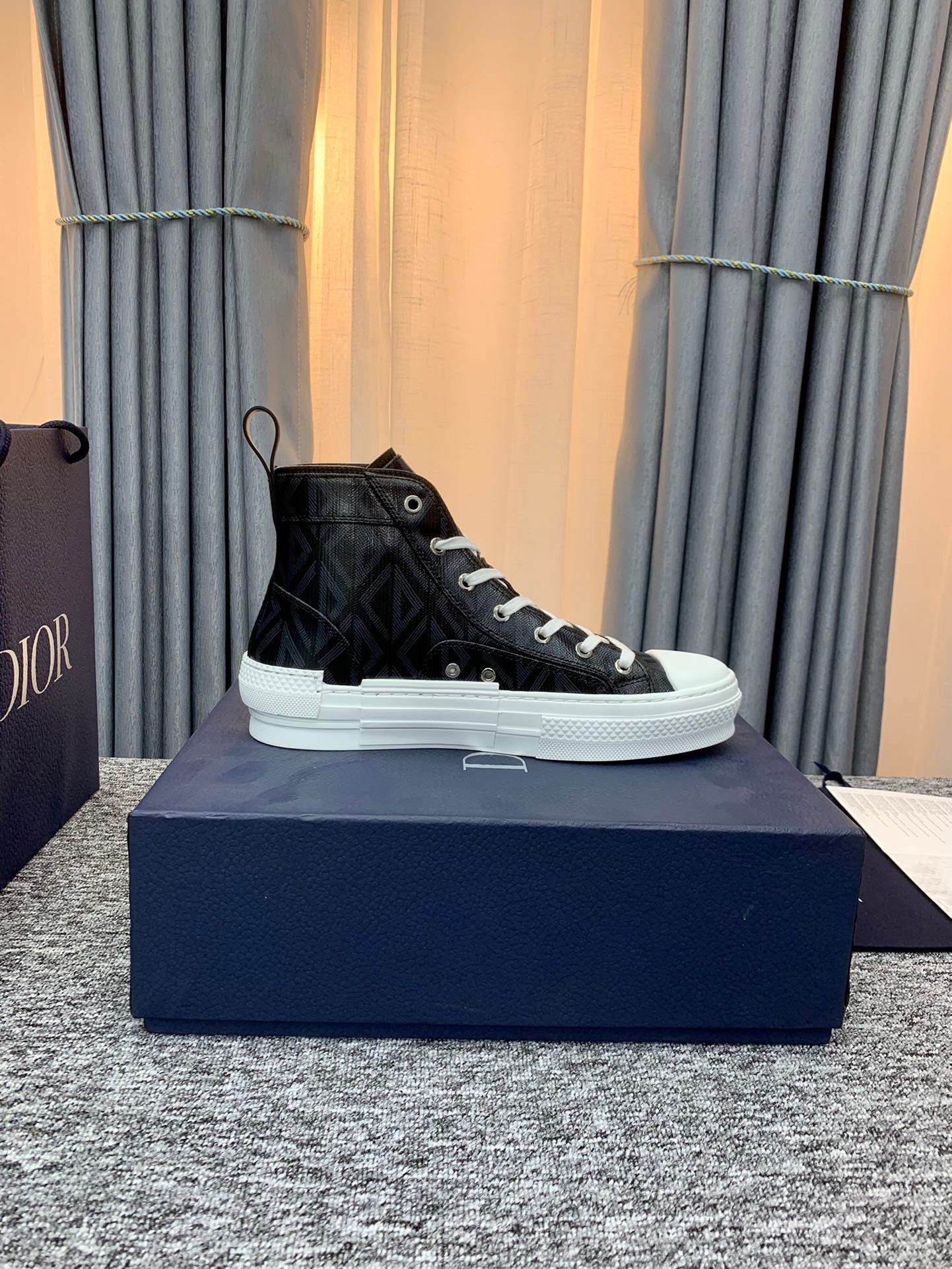 D*0r B23 High Top Black CD Diamond