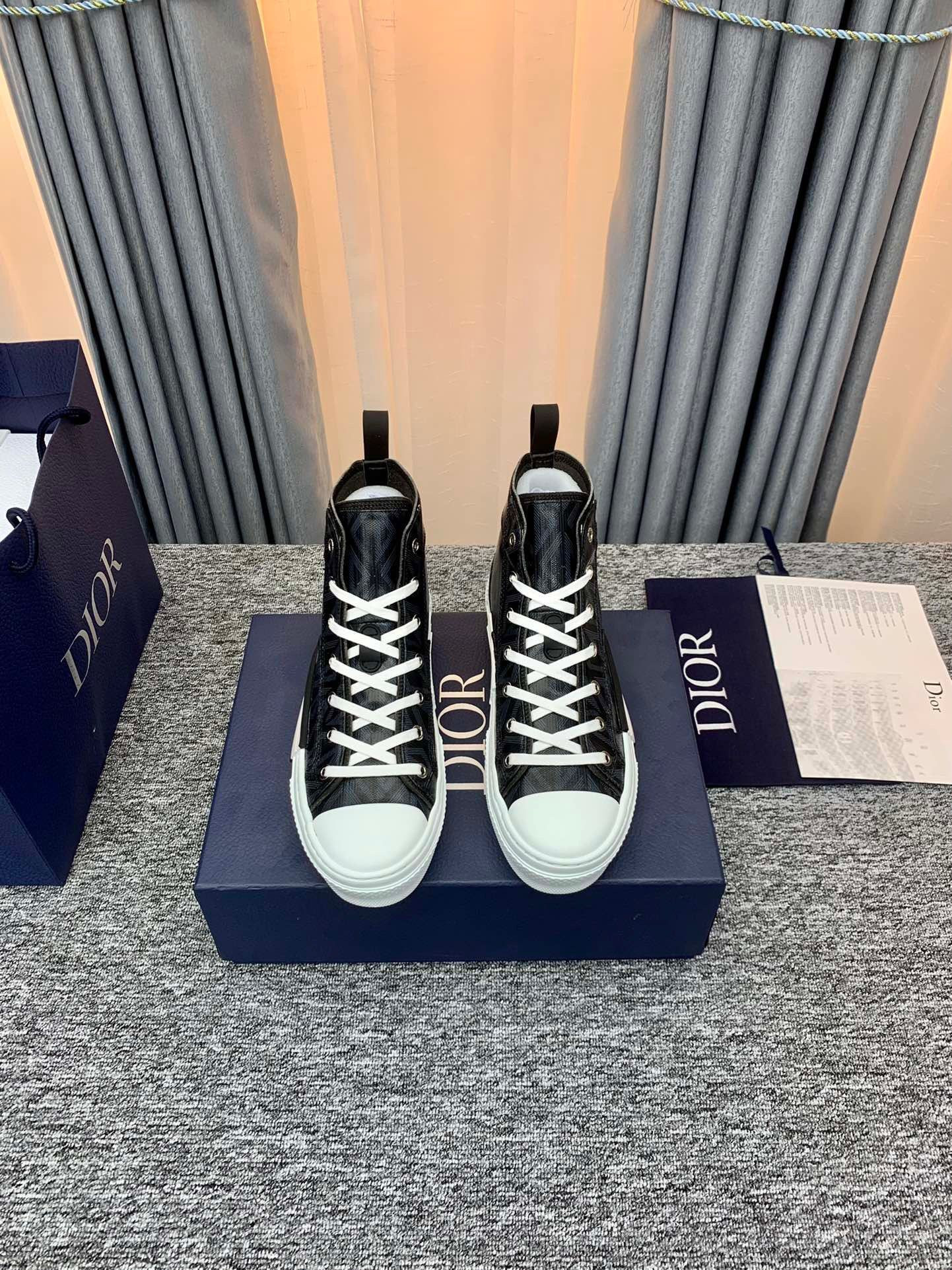 D*0r B23 High Top Black CD Diamond