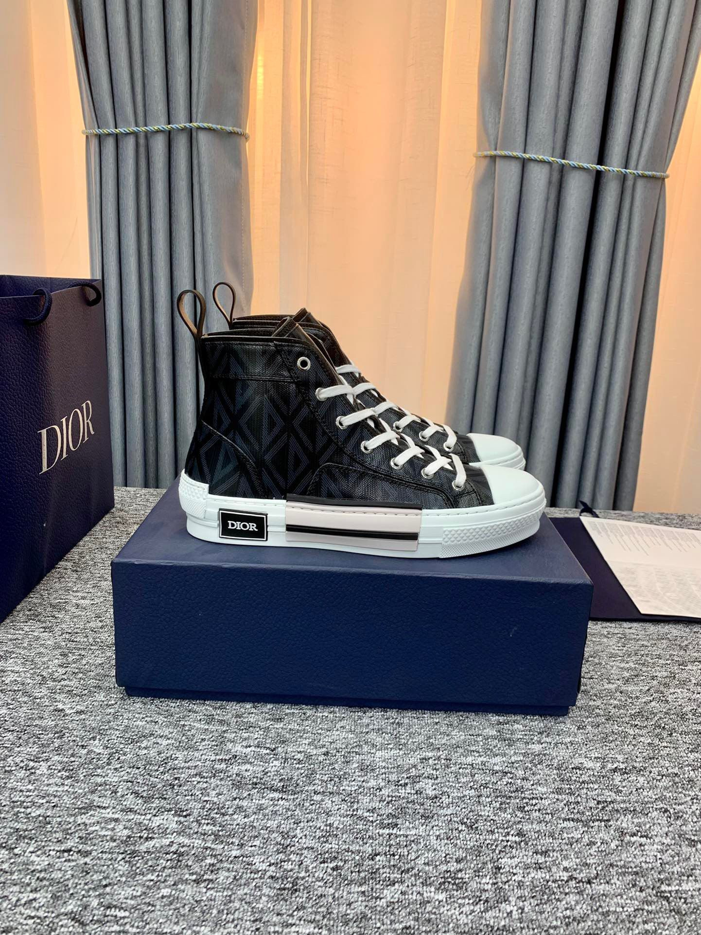 D*0r B23 High Top Black CD Diamond