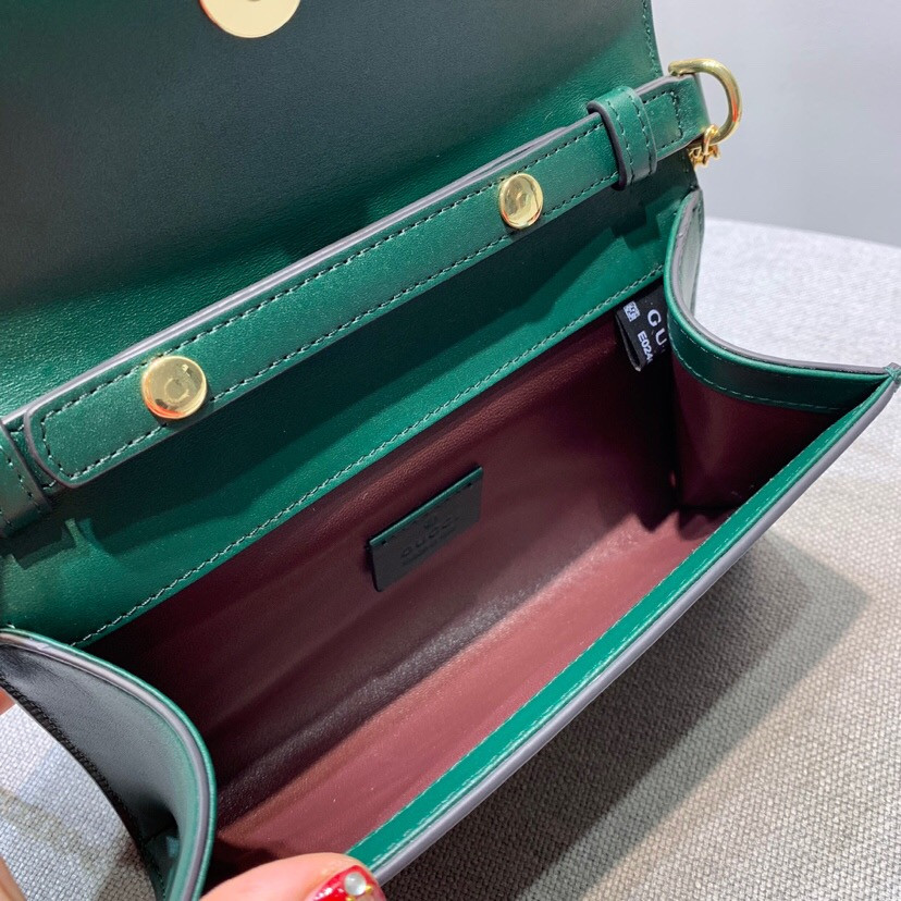 G*u*i Zumi smooth leather mini shoulder bag