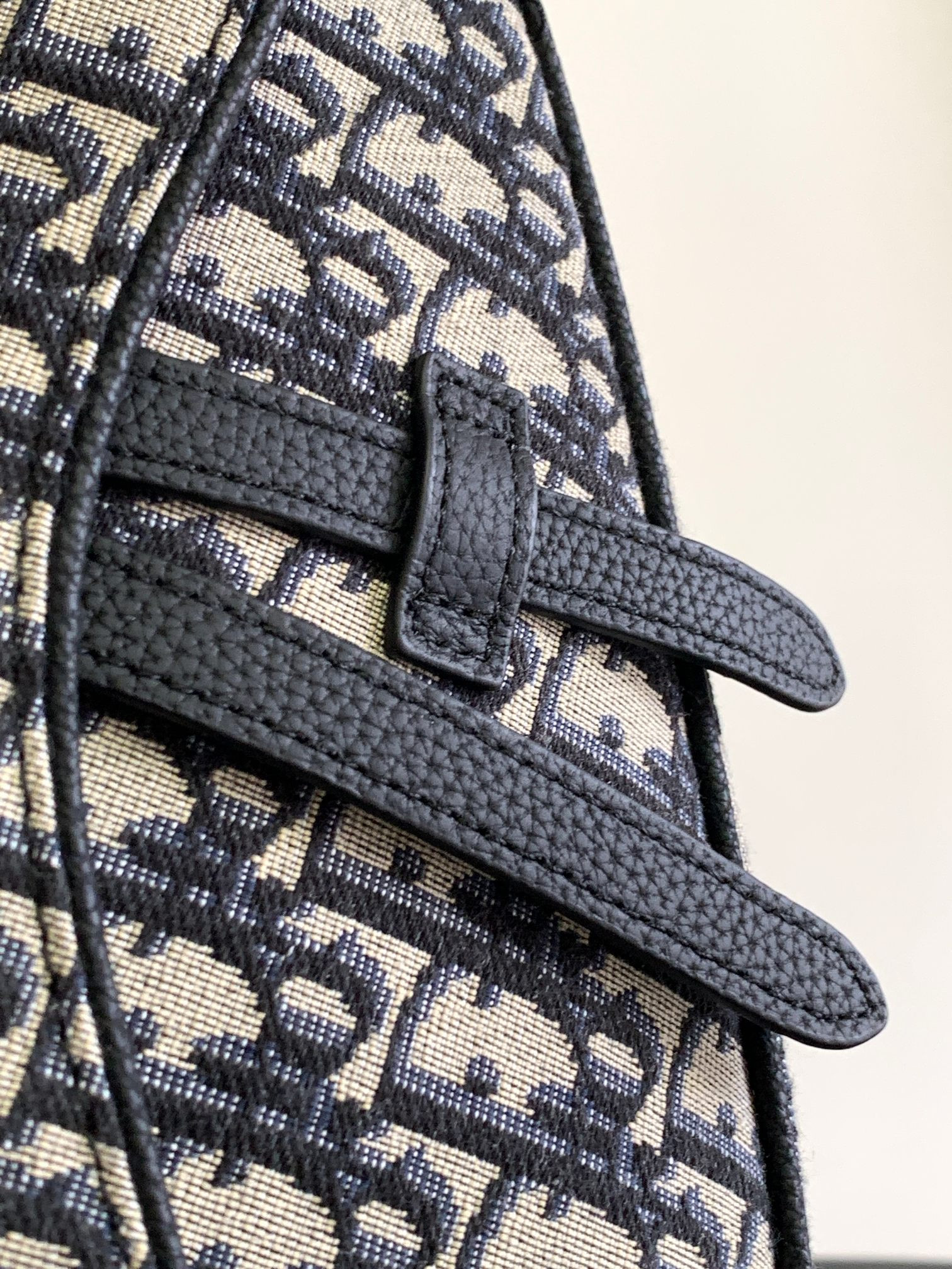 D*0r Saddle Bag Beige and Black D*0r Oblique Jacquard 26 x 19 x 4.5 cm