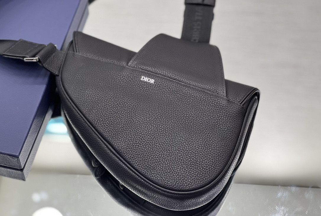 Ch**an D*0r X SHAWN STUSSY Grained Calfskin Saddle 26 x 19 x 4.5 cm