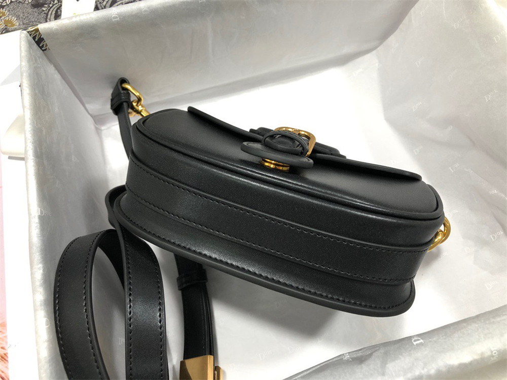 MEDIUM D*0r BOBBY BAG Black Box Calfskin